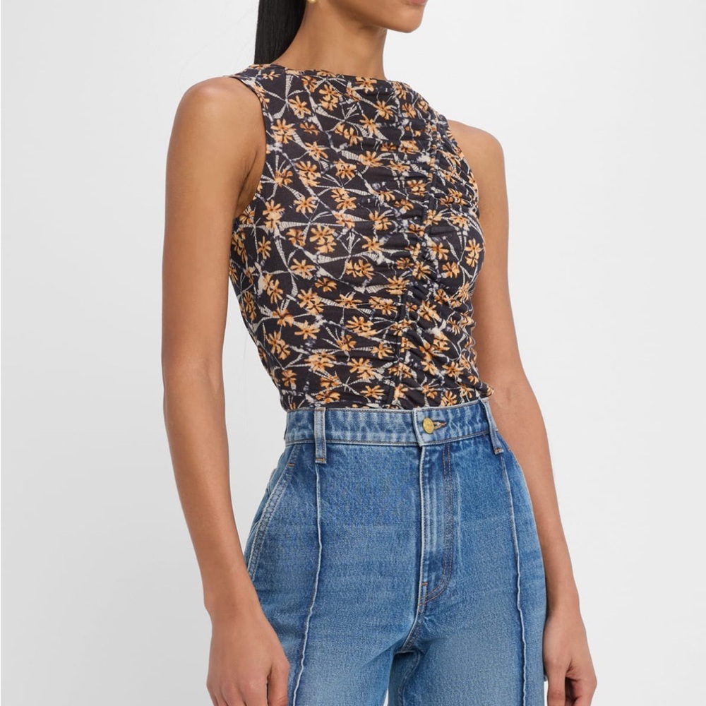 Ulla Johnson Medea Asymmetric Shirred Top